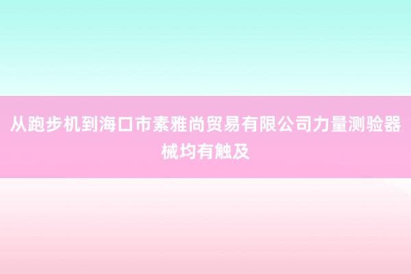 从跑步机到海口市素雅尚贸易有限公司力量测验器械均有触及